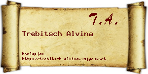 Trebitsch Alvina névjegykártya